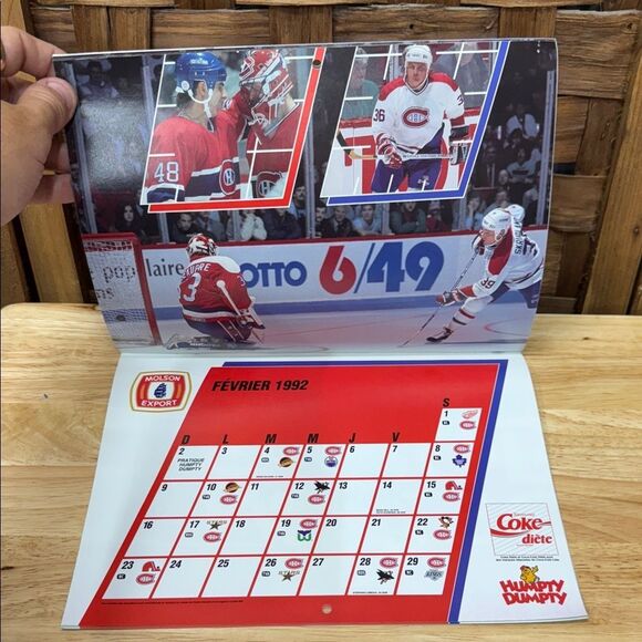 Montreal Canadiens 1991-1992 Calendar - Picture 2 of 2